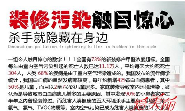 震惊,室内污染的危害到底有多严重? 震惊,室内污染的危害到底有多严重?